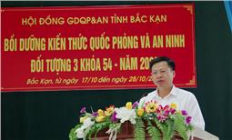 Hội đồng giáo dục quốc phòng an ninh tỉnh Bắc Kạn bồi dưỡng kiến thức cho gần 100 cán bộ thuộc đối tượng 3